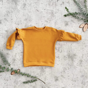 Rüschensweater-senf